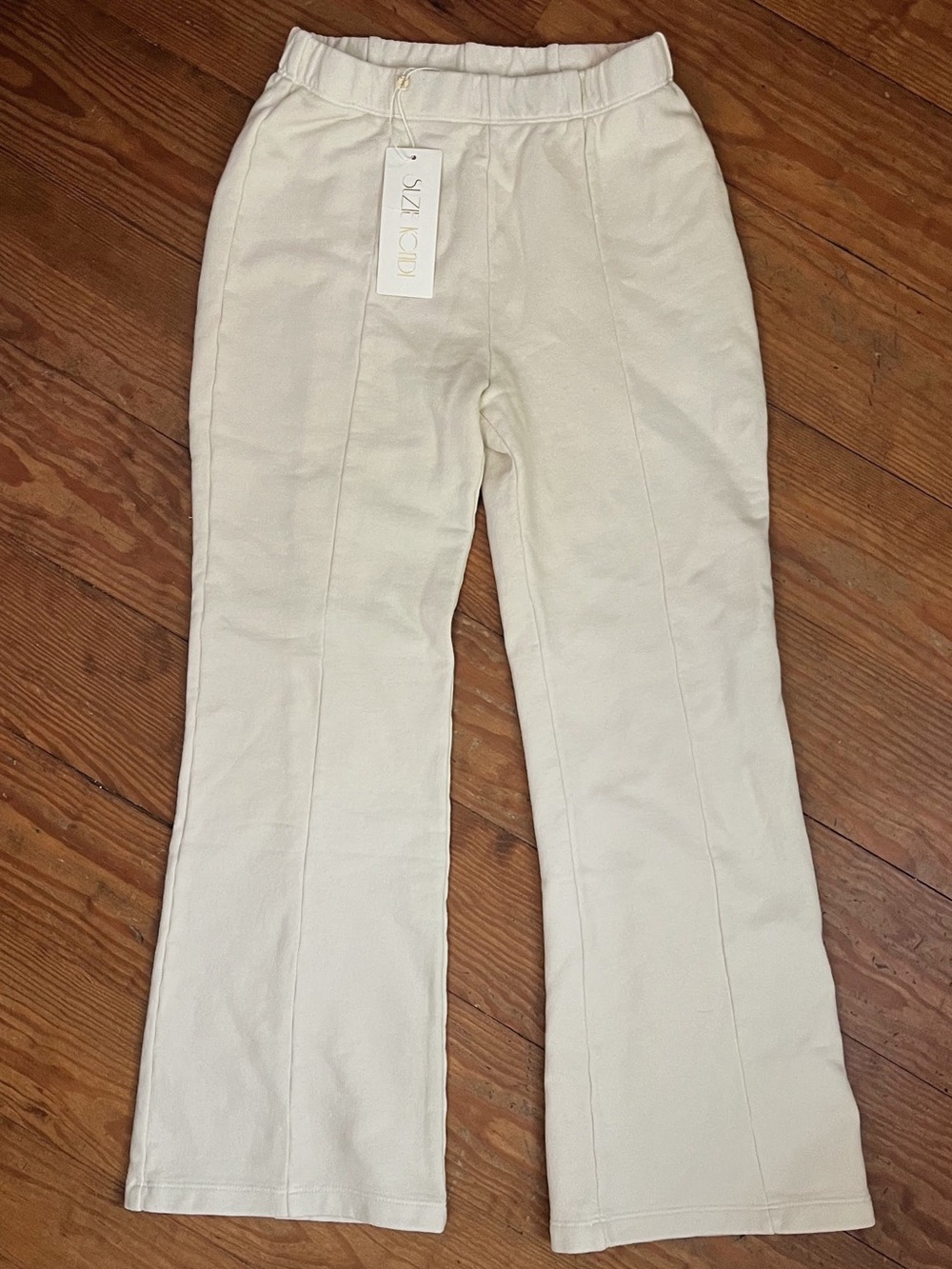 Suzi Kondi Ivory Cream Flare Ponte Pants - Picture 4 of 4